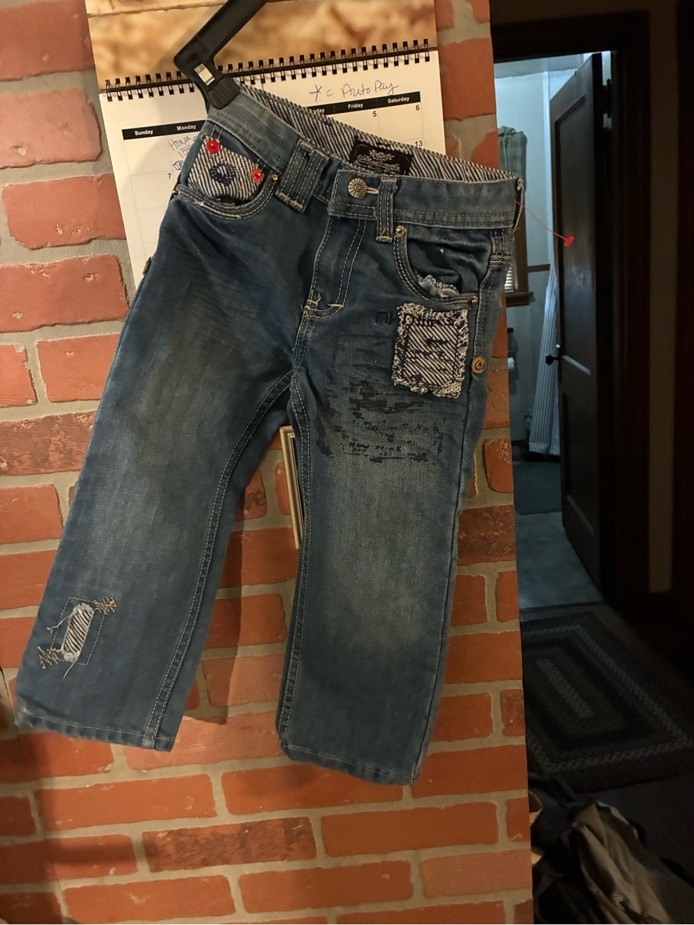 Akademiks Boys Blue Distressed Jeans